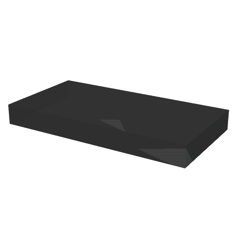 モバイルバッテリー 10000mAh 20W EC-C03BKの形の3Dイメージ