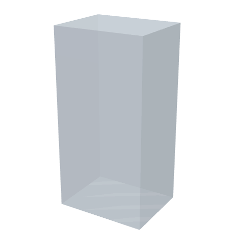 ツインブレード クリアハンディファン＋の形の3Dイメージ