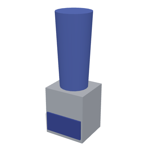 回転ゴム印 欧文6連 6号 ゴシック体の形の3Dイメージ