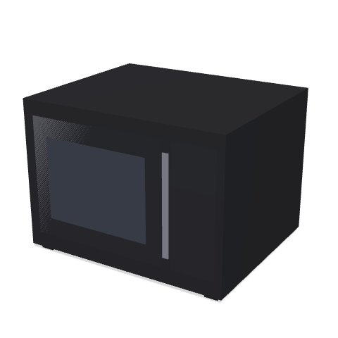 オーブンレンジ EVERINO ES-JA23 23Lの形の3Dイメージ