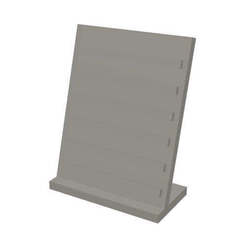 指輪スタンド L型 ベロア調の形の3Dイメージ
