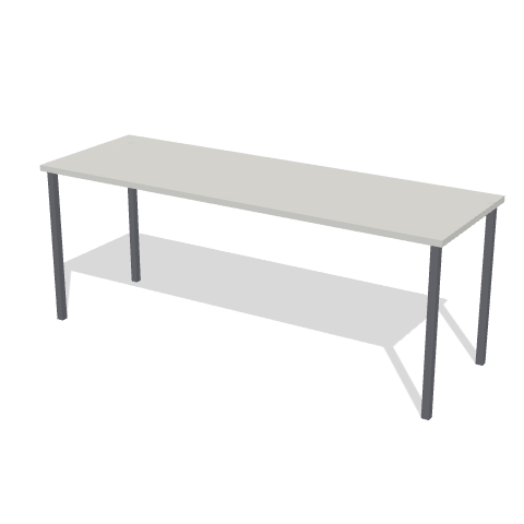 折りたたみテーブル LT-450 180×60cmの形の3Dイメージ