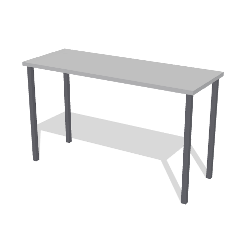 スタッキングテーブル OC-MTS1245-WH 120×45cmの形の3Dイメージ